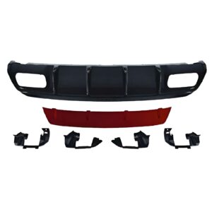 Motokrafta compatible with Mercedes Benz A Class W176 2012-2016 Rear Bumper Upgrade Convert To Amg Amg45 After Rear Lip Diffuser Red GC W176-010