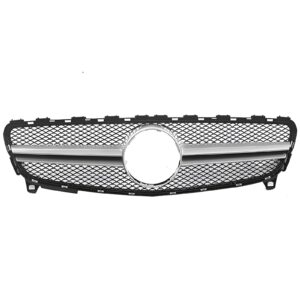 Mercedes Benz A Class W176 Lci 2016-2018 Front Bumper Amg Show Grill Amg Silver Usa GC CC-9457