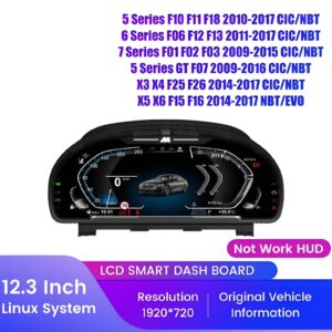 Bmw 5 Series F10 2010-2017 6 Series F12 2012-2016 7 Series F02 2009-2016 X3 F25 2010-2017 X5 F15 X6 F15 2014-2018 Digital Instrument Speedometer Cluster Meter Android Player Carplay CC-7790